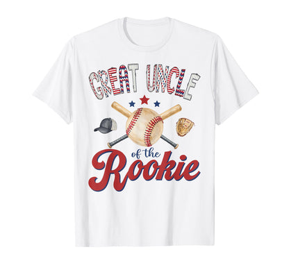 Great Uncle Rookie 1St Birthday Baseball T-Shirt - Streetwear Style Unisex - T-Shirt, Sweatshirt, Hoodie