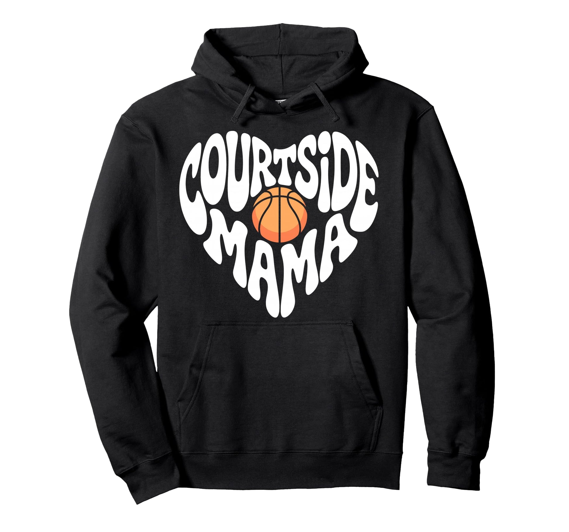 Courtside Mama Basketball Mom Game Day Hoodie - Unique Graphic Unisex - T-Shirt, Sweatshirt, Hoodie