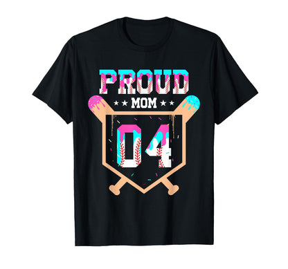 Proud Mom Baseball Player Number 4 Ice T-Shirt - Novelty Apparel Men Women - T-Shirt, Sweatshirt, Hoodie