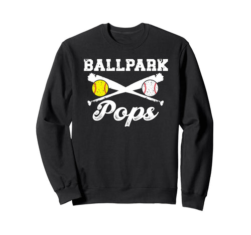 Ballpark Pops Softball Baseball Sweatshirt - Trendy Graphic for Adults - T-Shirt, Sweatshirt, Hoodie