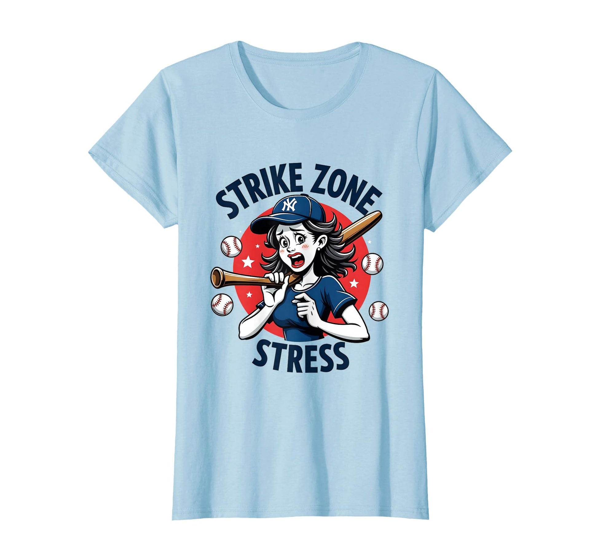 Strike Zone Stress Mom Baseball T-Shirt - Unique Graphic Men Women - T-Shirt, Sweatshirt, Hoodie