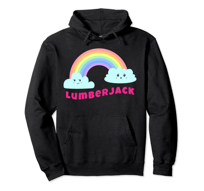 Lumberjack Shirts Sarcastic Rainbow Hoodie - Minimalist Print Men Women - T-Shirt, Sweatshirt, Hoodie