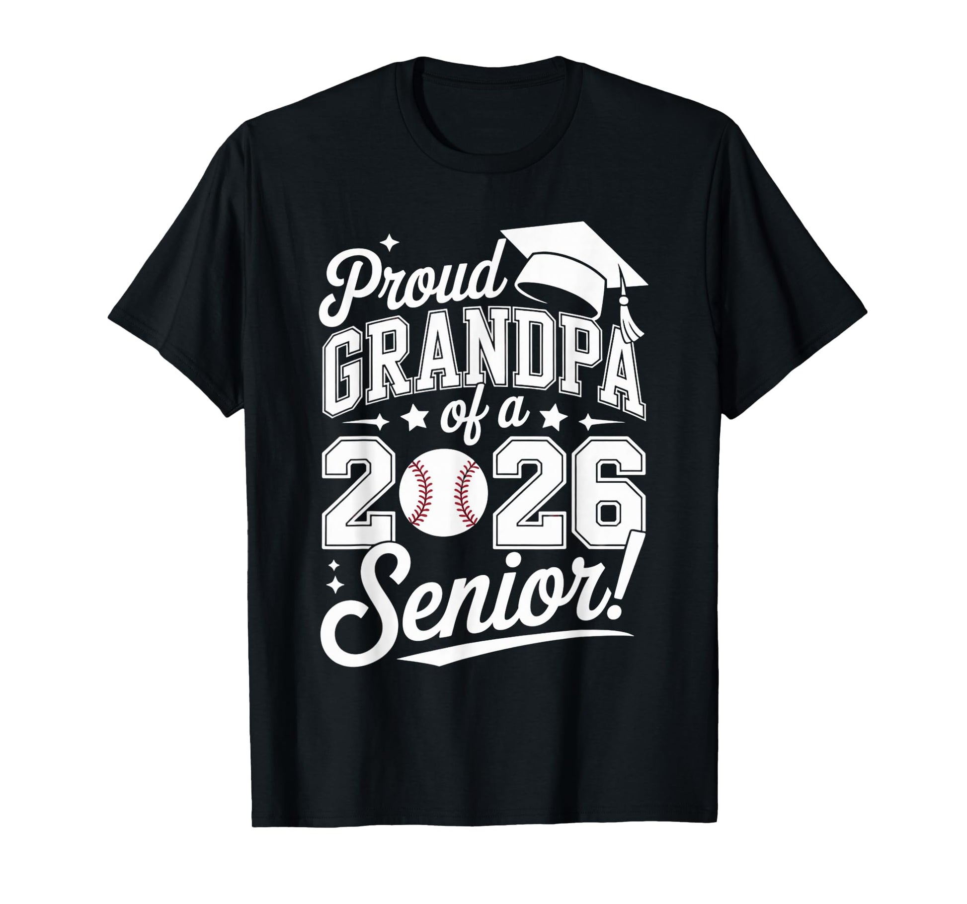 Proud Grandpa 2026 Senior Baseball T-Shirt - Minimalist Print Unisex - T-Shirt, Sweatshirt, Hoodie