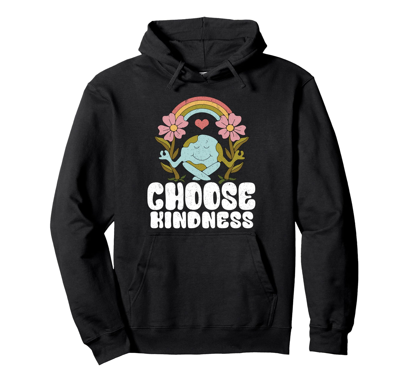 Positive Rainbow Peace Hippie Choose Hoodie - Unique Graphic for Adults - T-Shirt, Sweatshirt, Hoodie