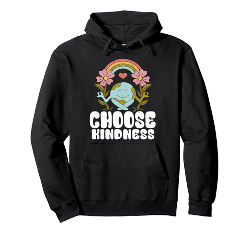 Positive Rainbow Peace Hippie Choose Hoodie - Unique Graphic for Adults - T-Shirt, Sweatshirt, Hoodie