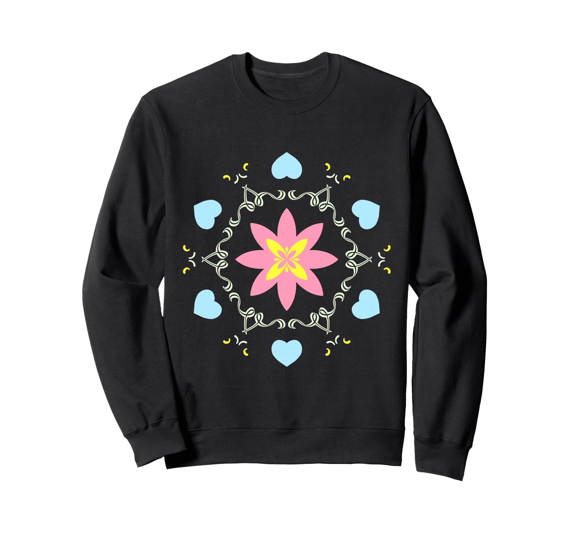 Blossom Love Mandala Boho Hippie Sweatshirt - Minimalist Print Men Women - T-Shirt, Sweatshirt, Hoodie