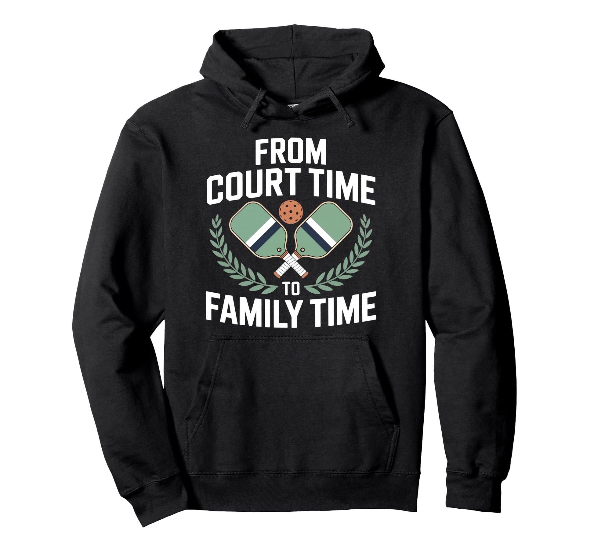 Pickleball Dad Papa Paddle Sport Coach Hoodie - Novelty Apparel Men Women - T-Shirt, Sweatshirt, Hoodie