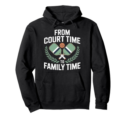 Pickleball Dad Papa Paddle Sport Coach Hoodie - Novelty Apparel Men Women - T-Shirt, Sweatshirt, Hoodie