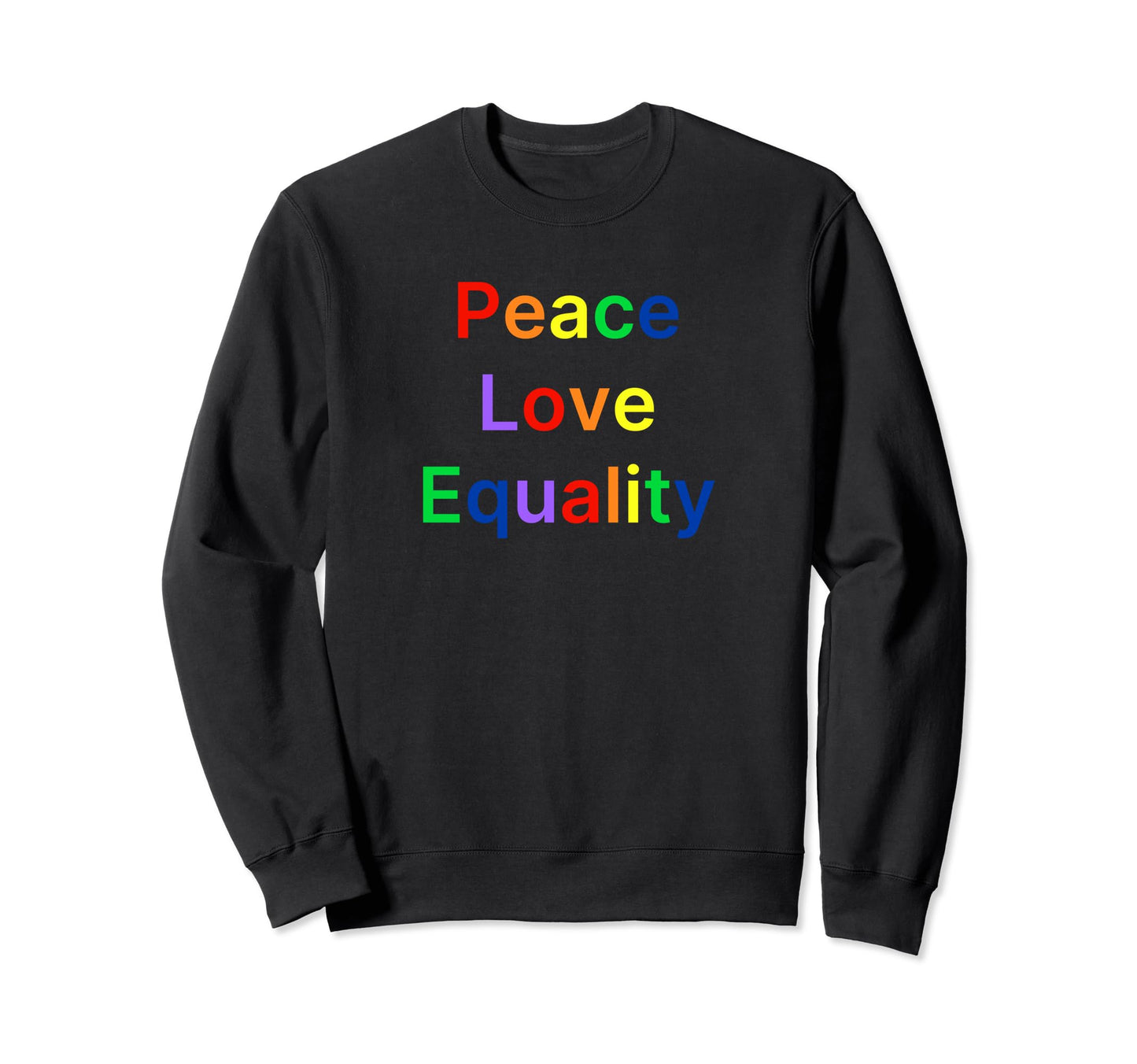 Peace Love Equality Ally Lgbtq Gifts Sweatshirt - Aesthetic Graphic Unisex - T-Shirt, Sweatshirt, Hoodie