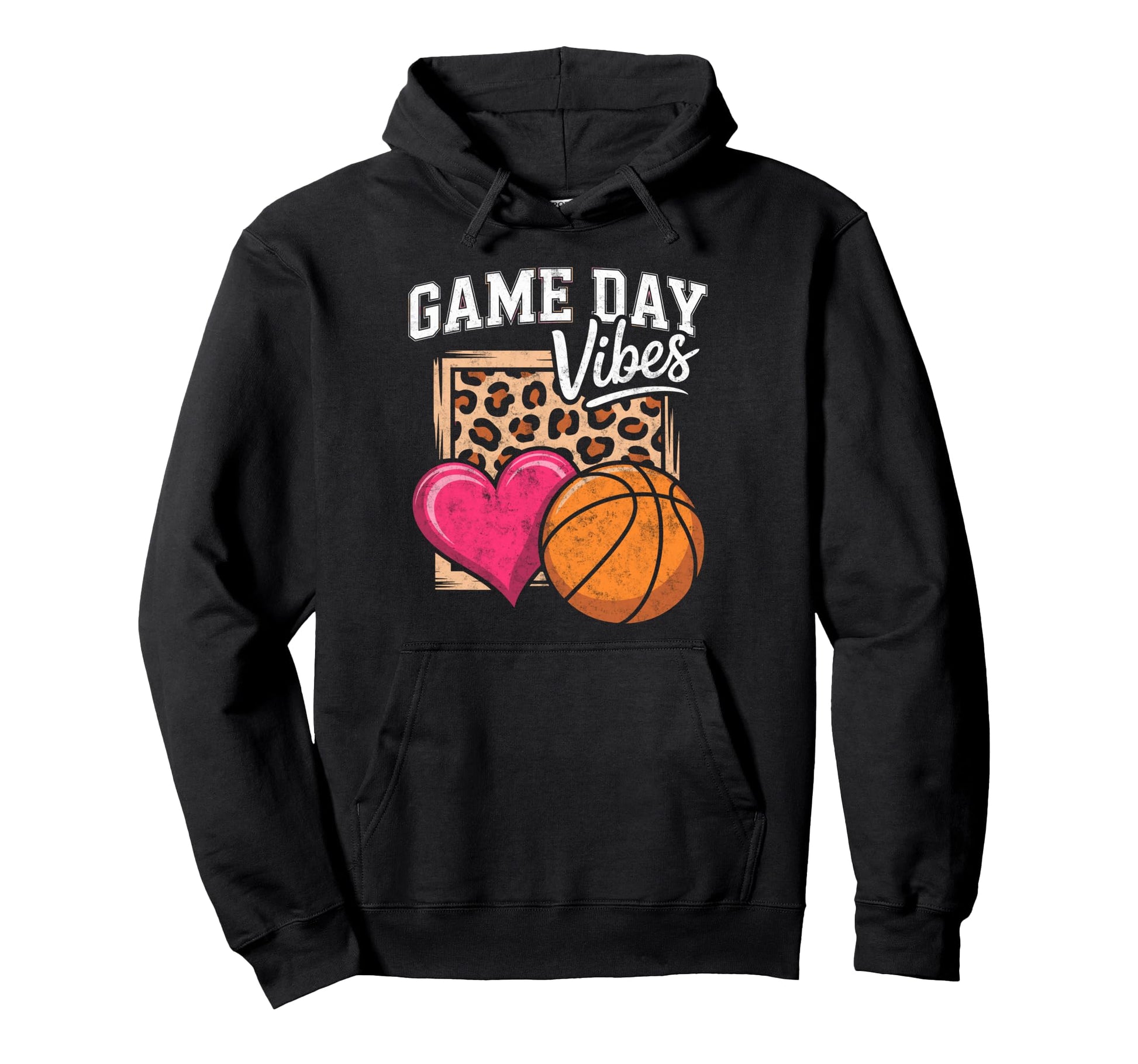 Game Day Vibes Animal Basketball Player Mom Hoodie - Unique Graphic Unisex - T-Shirt, Sweatshirt, Hoodie