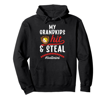 Ball Mimi Funny Baseball Softball Mimi Hoodie - Unique Graphic Unisex - T-Shirt, Sweatshirt, Hoodie