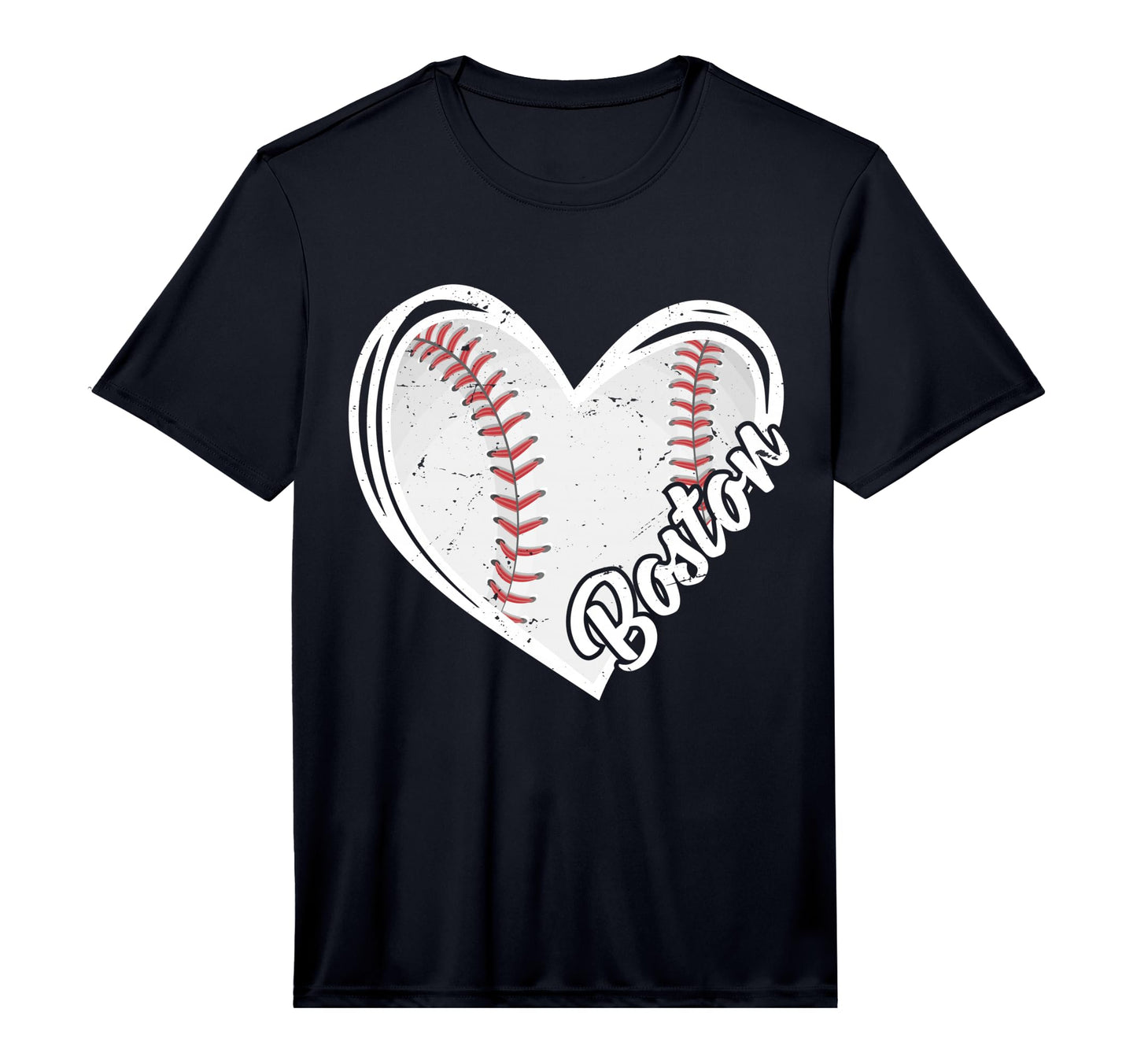 Boston Baseball Fans Baseball Heart T-Shirt - Casual Everyday Wear Unisex - T-Shirt, Sweatshirt, Hoodie