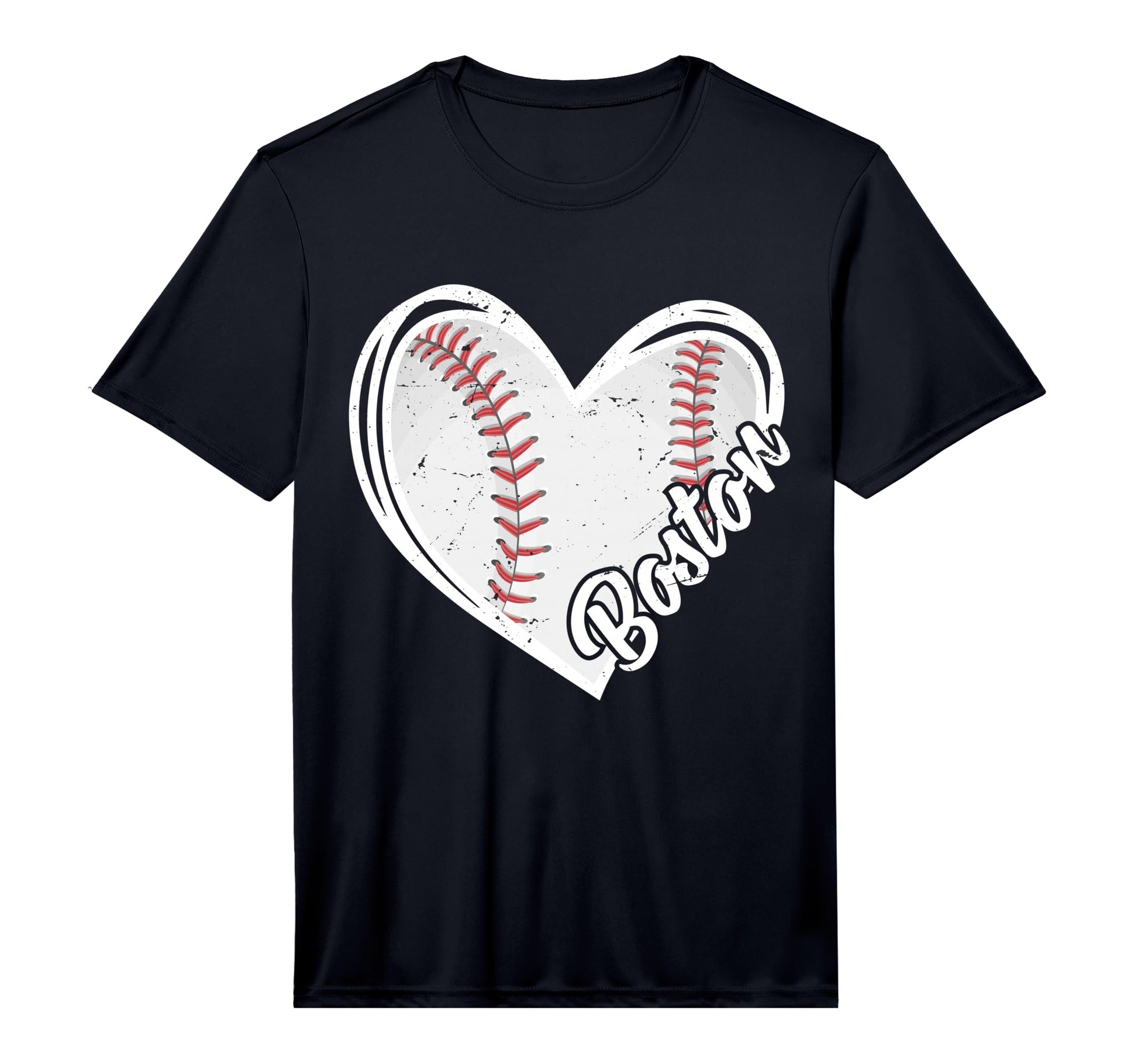 Boston Baseball Fans Baseball Heart T-Shirt - Casual Everyday Wear Unisex - T-Shirt, Sweatshirt, Hoodie