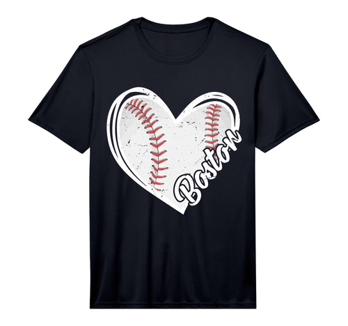 Boston Baseball Fans Baseball Heart T-Shirt - Casual Everyday Wear Unisex - T-Shirt, Sweatshirt, Hoodie
