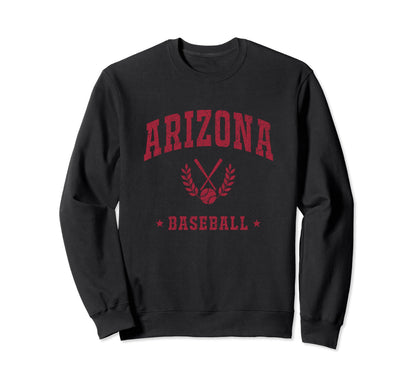 Arizona Baseball Varsity Baseball Sweatshirt - Novelty Apparel Unisex - T-Shirt, Sweatshirt, Hoodie