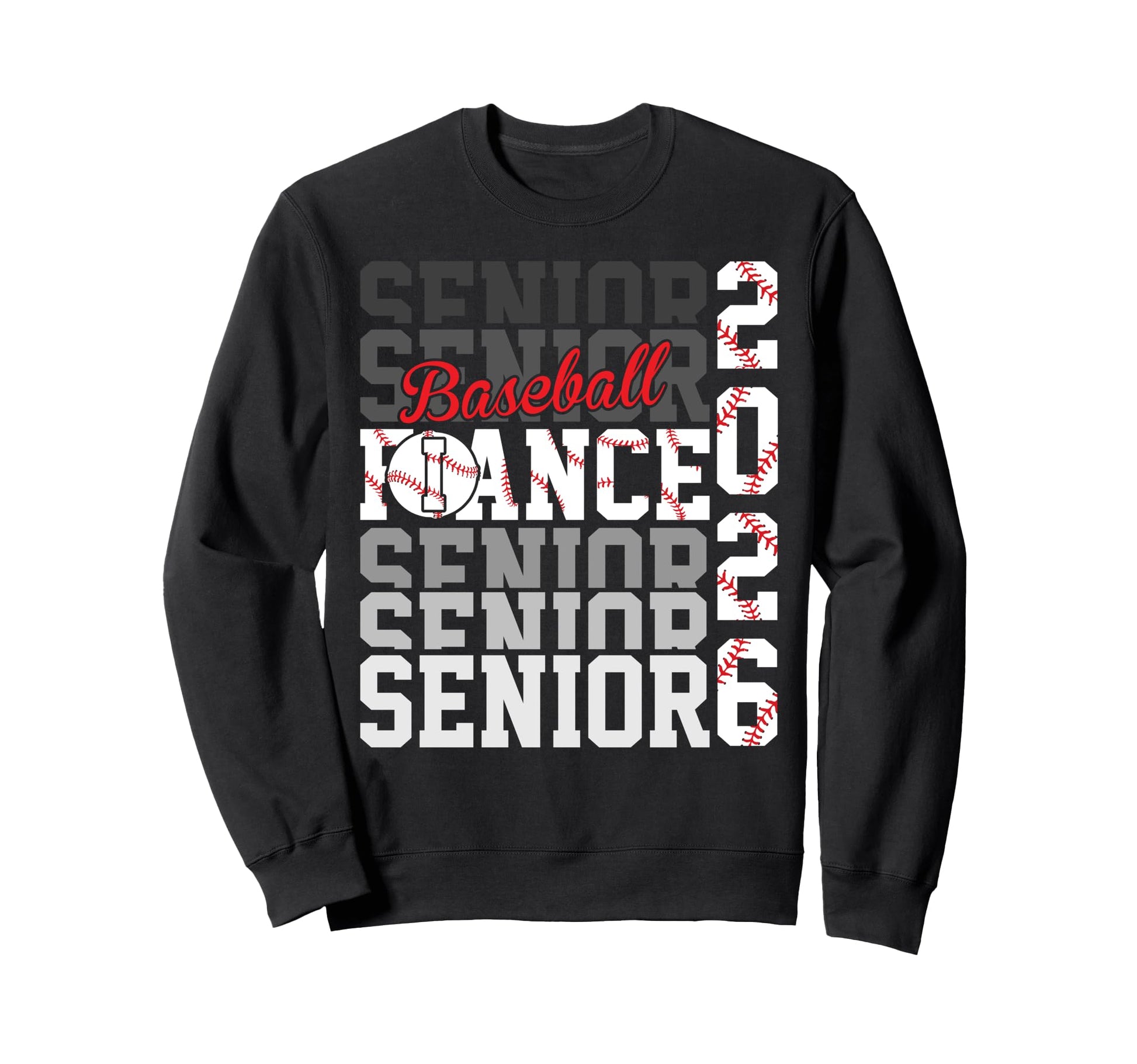 2026 Baseball Senior Fiance Sweatshirt - Aesthetic Graphic Unisex - T-Shirt, Sweatshirt, Hoodie