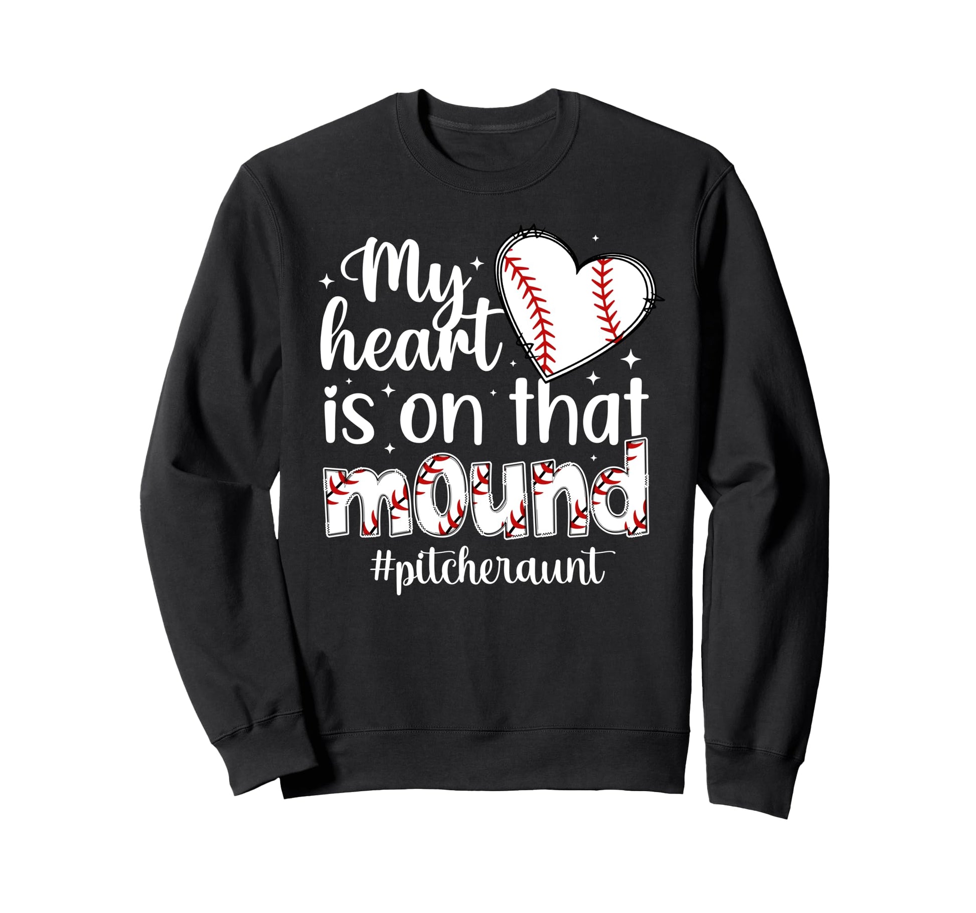 Proud Baseball Pitcher Aunt Sweatshirt - Aesthetic Graphic for Adults - T-Shirt, Sweatshirt, Hoodie