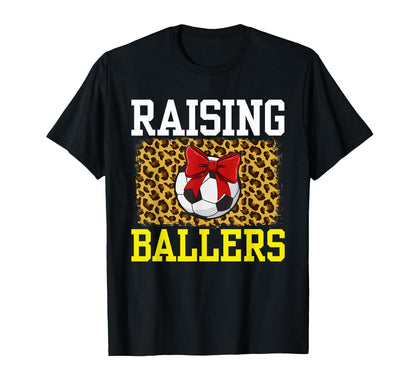 Raising Ballers Soccer Red Bow Ball Hoodie - Streetwear Style for Adults - T-Shirt, Sweatshirt, Hoodie