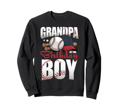 Grandpa Birthday Matching Baseball Sweatshirt - Aesthetic Graphic Unisex - T-Shirt, Sweatshirt, Hoodie