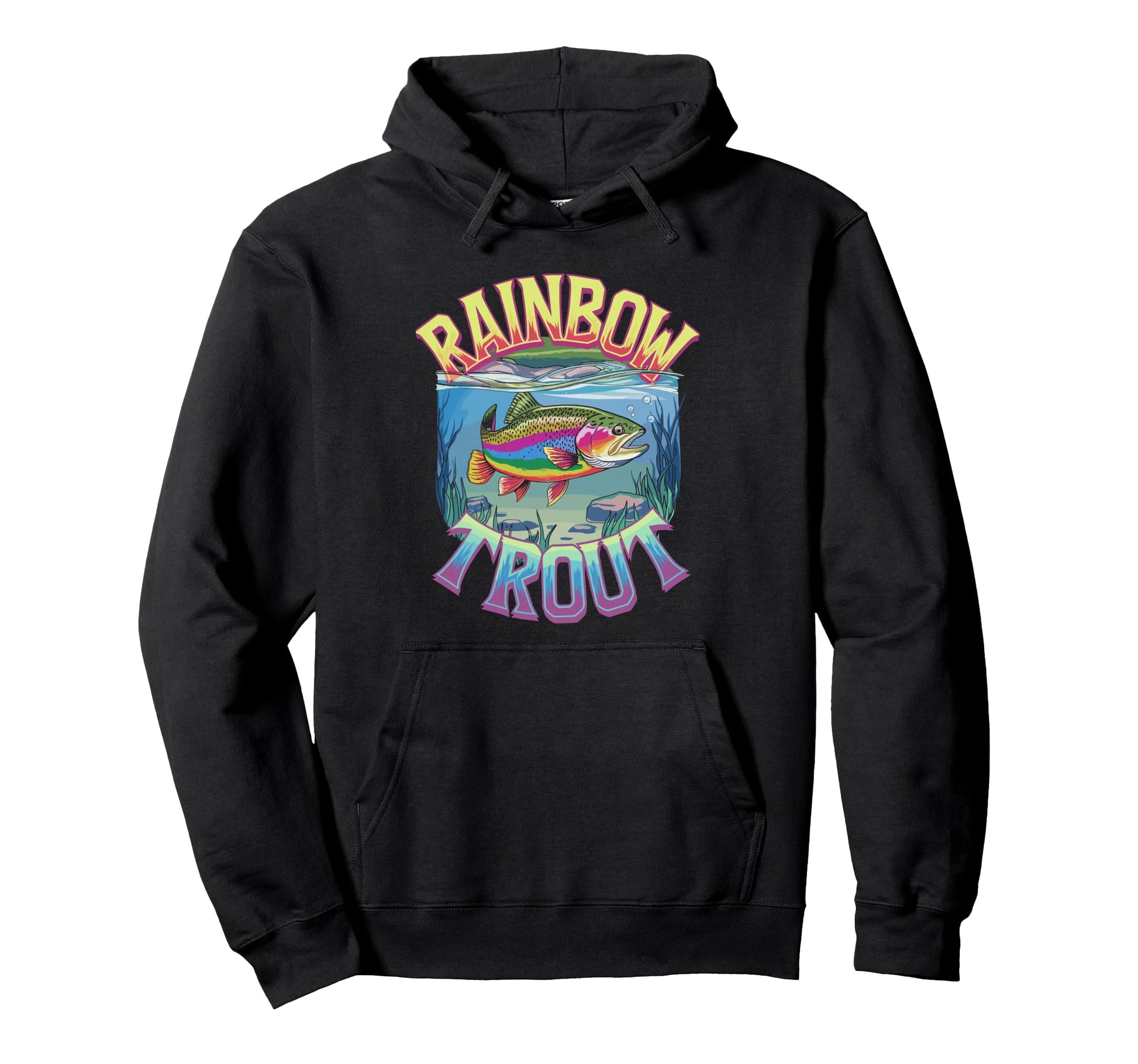 Rainbow Trout Sunset Fishing Hoodie - Minimalist Print Unisex - T-Shirt, Sweatshirt, Hoodie