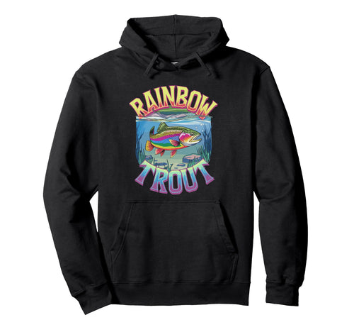 Rainbow Trout Sunset Fishing Hoodie - Minimalist Print Unisex - T-Shirt, Sweatshirt, Hoodie