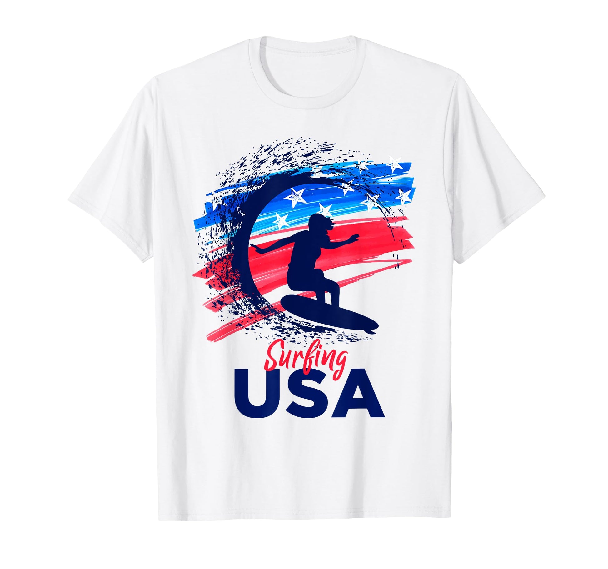 Womens Surfing Usa Support Team Usa T-Shirt - Minimalist Print Men Women - T-Shirt, Sweatshirt, Hoodie