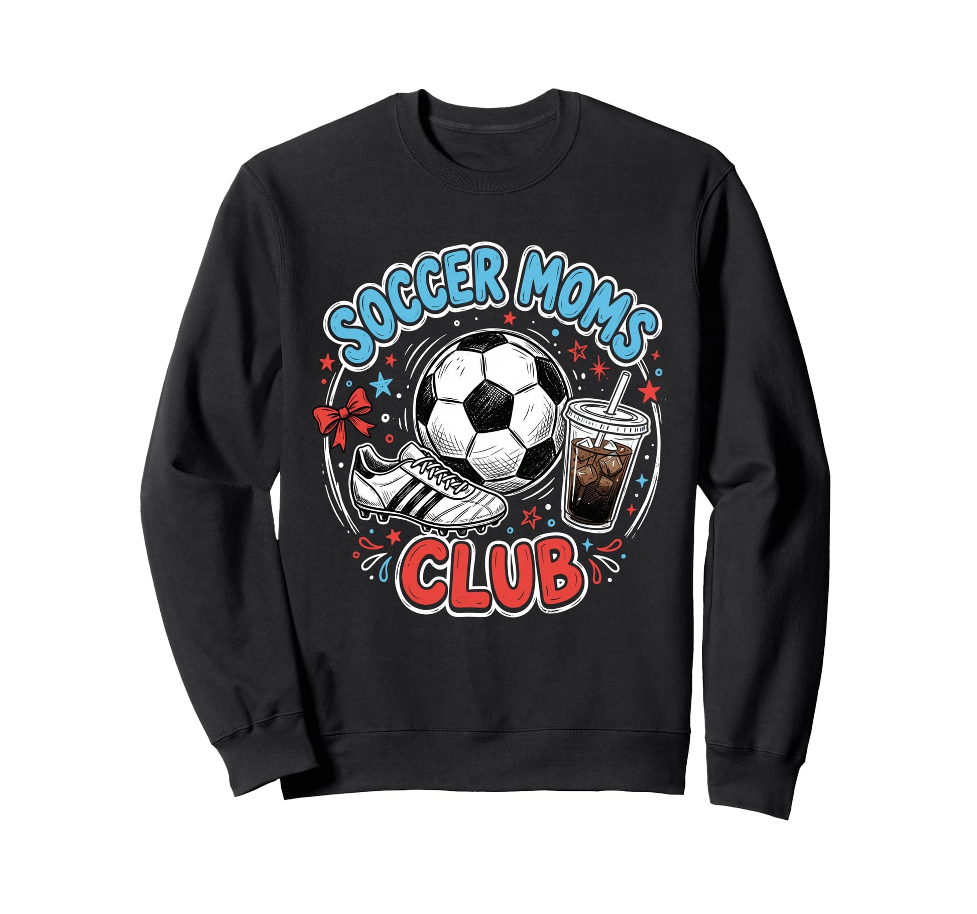 Soccer Moms Club Iced Coffee Sweatshirt - Custom Art Print Men Women - T-Shirt, Sweatshirt, Hoodie