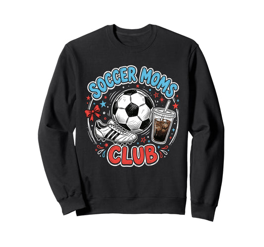 Soccer Moms Club Iced Coffee Sweatshirt - Custom Art Print Men Women - T-Shirt, Sweatshirt, Hoodie