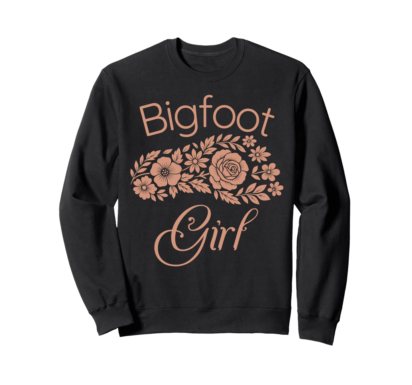 Bigfoot Floral Sasquatch Flower Boho Sweatshirt - Graphic Print Unisex - T-Shirt, Sweatshirt, Hoodie