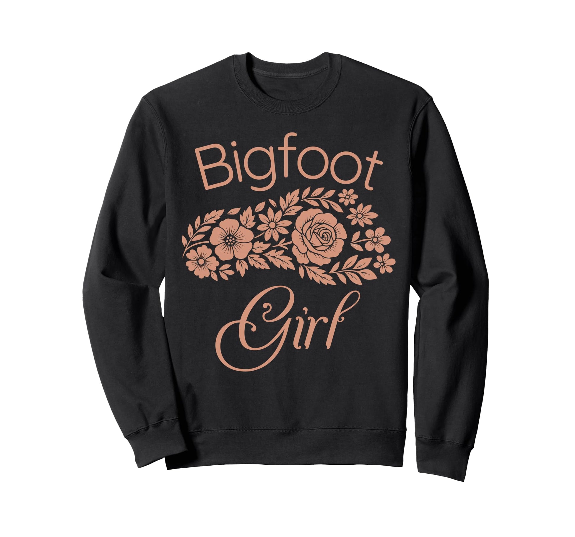 Bigfoot Floral Sasquatch Flower Boho Sweatshirt - Graphic Print Unisex - T-Shirt, Sweatshirt, Hoodie