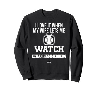 My Wife Lets Me Watch Ethan Sweatshirt - Aesthetic Graphic for Adults - T-Shirt, Sweatshirt, Hoodie
