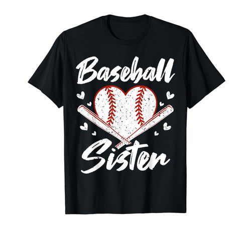 Baseball Heart Sister Baseball Player T-Shirt - Aesthetic Graphic Unisex - T-Shirt, Sweatshirt, Hoodie