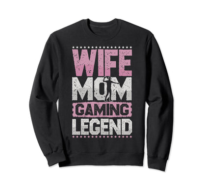 Gaming Legend Videogames Ladies Gaming Sweatshirt - Graphic Print Men Women - T-Shirt, Sweatshirt, Hoodie