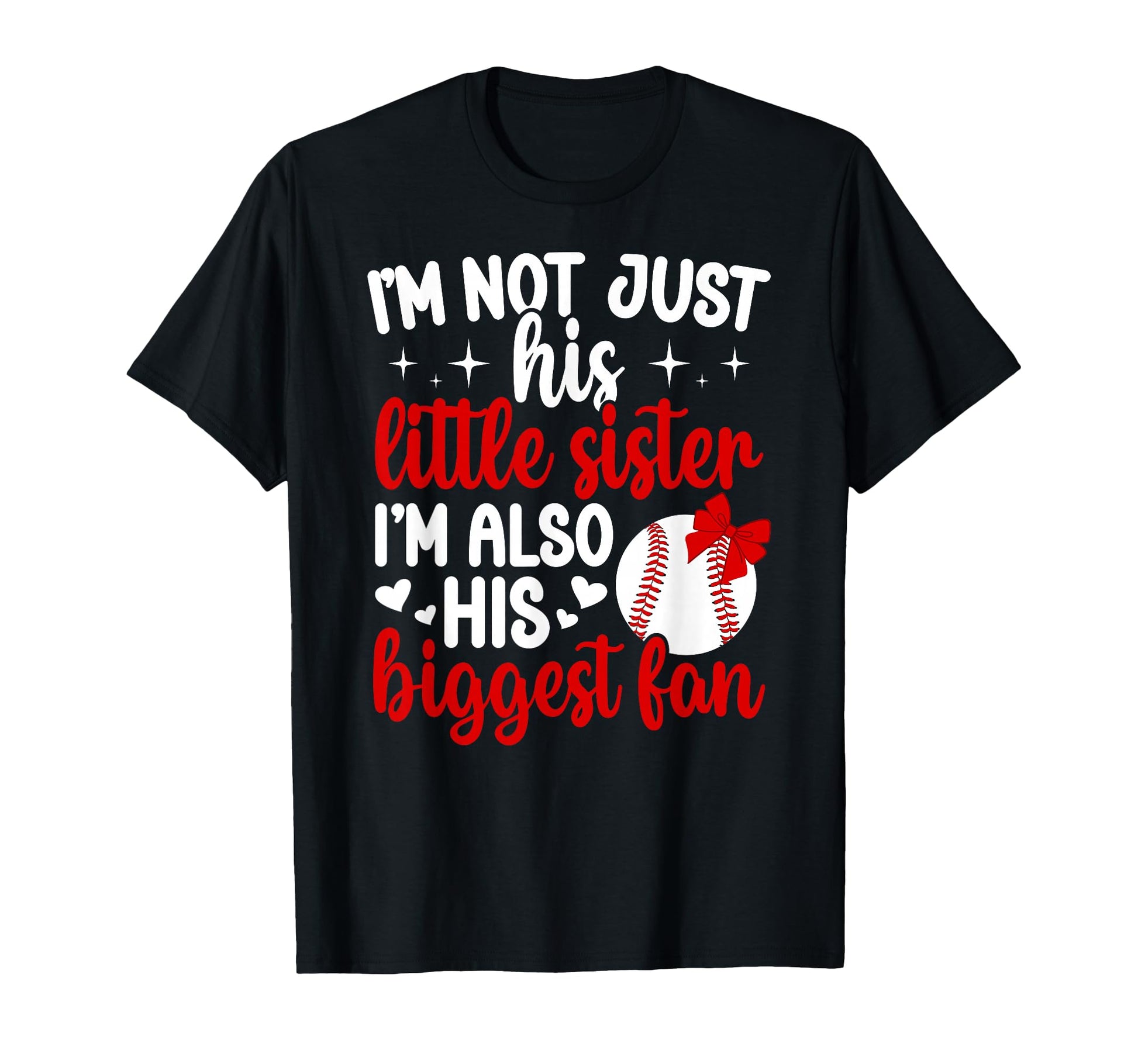 His Biggest Fan Baseball Sister T-Shirt - Trendy Graphic Men Women - T-Shirt, Sweatshirt, Hoodie