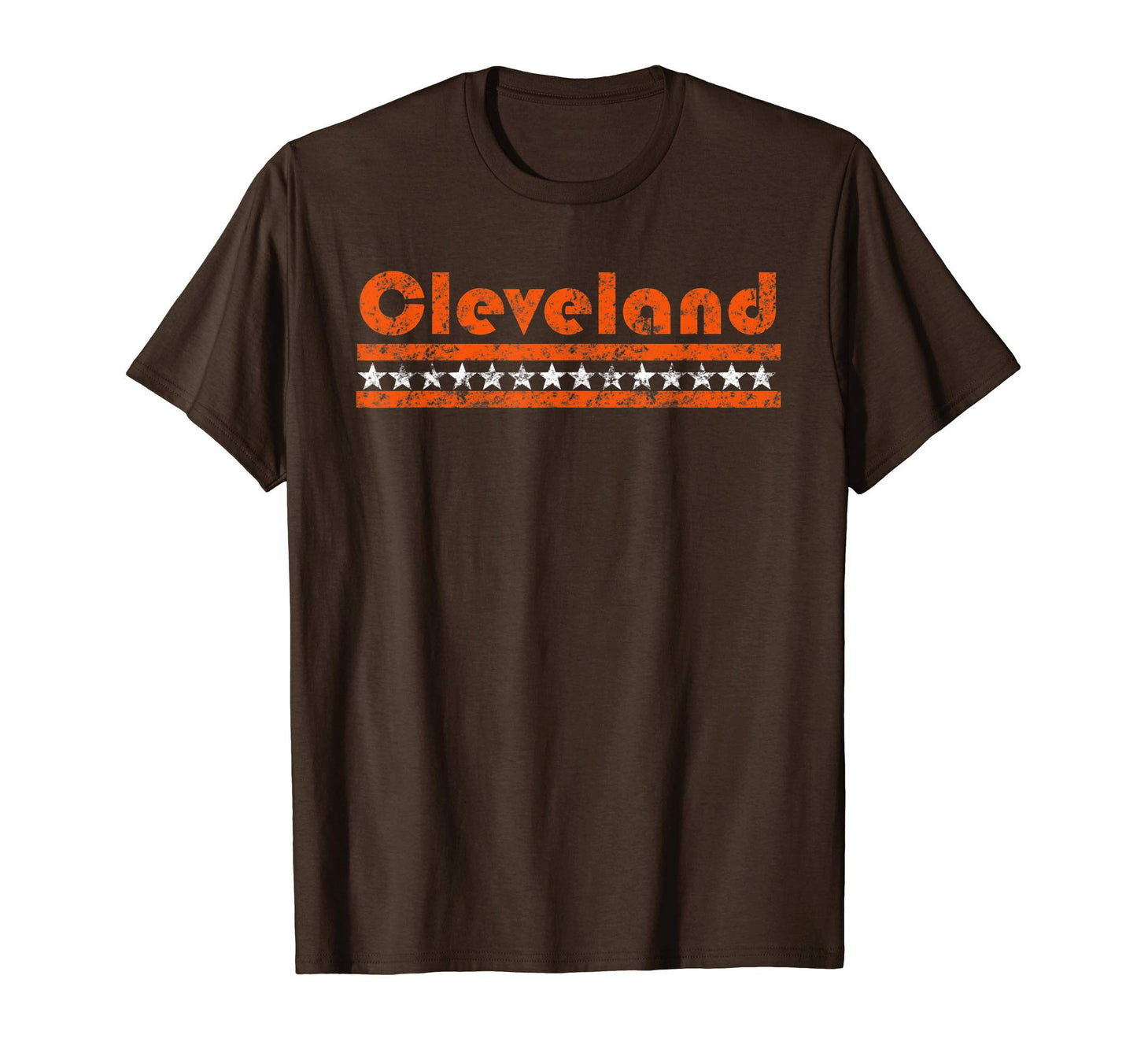 Cleveland Ohio Star Stripe Weathered T-Shirt - Aesthetic Graphic Unisex - T-Shirt, Sweatshirt, Hoodie