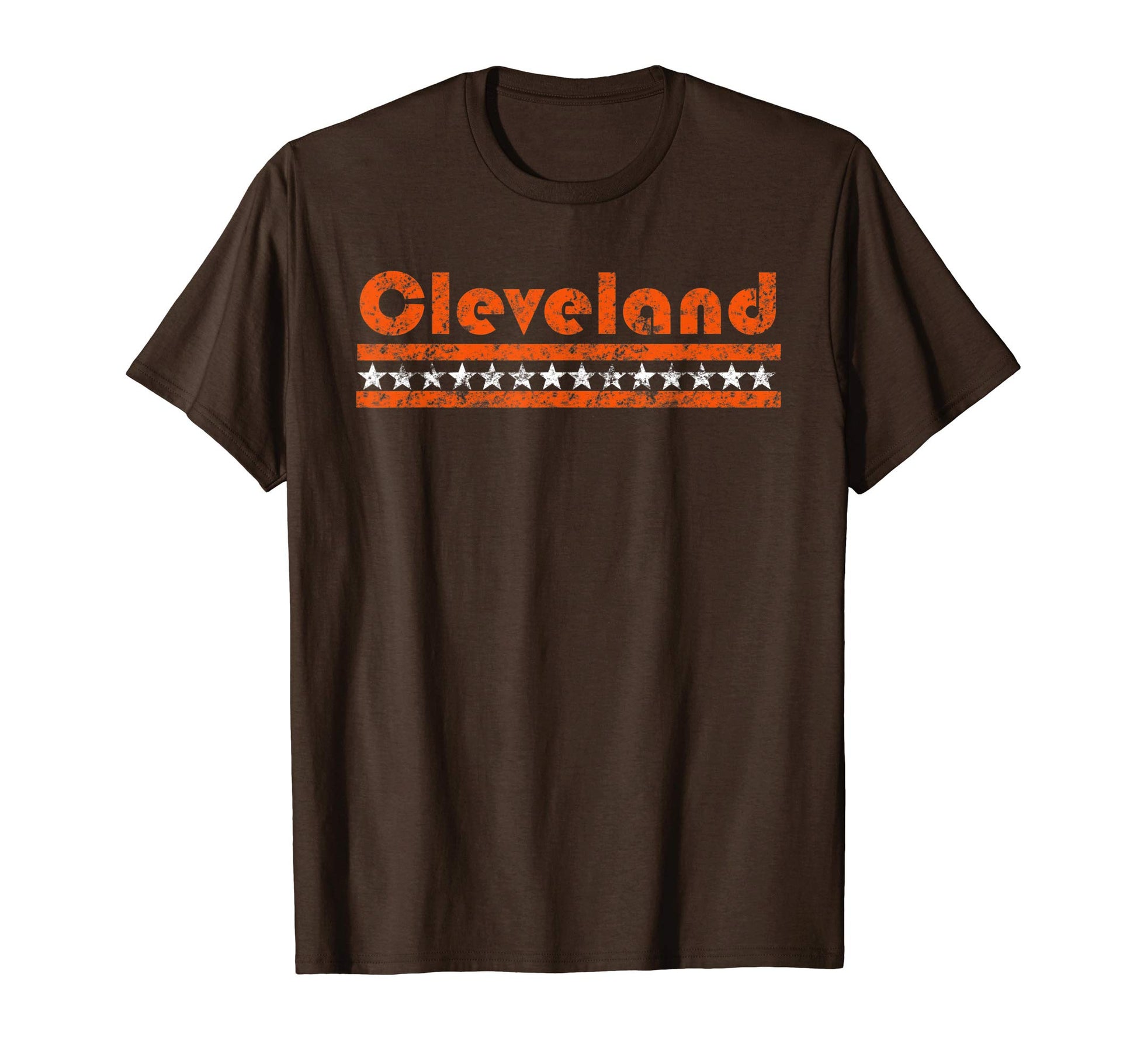 Cleveland Ohio Star Stripe Weathered T-Shirt - Aesthetic Graphic Unisex - T-Shirt, Sweatshirt, Hoodie