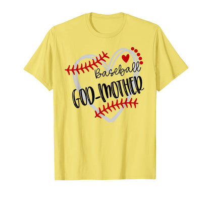 Personalized Baseball Heart God Mother T-Shirt - Graphic Print Men Women - T-Shirt, Sweatshirt, Hoodie