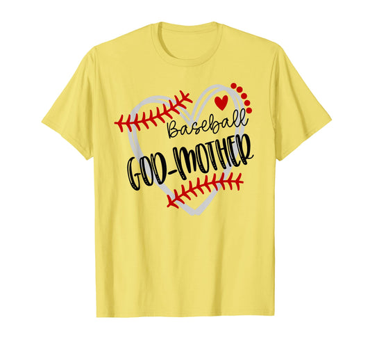 Personalized Baseball Heart God Mother T-Shirt - Graphic Print Men Women - T-Shirt, Sweatshirt, Hoodie