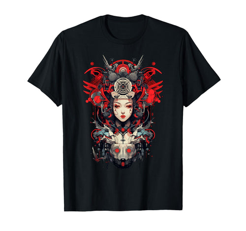 Cyberpunk Cyborg Geisha Japanese T-Shirt - Streetwear Style Men Women - T-Shirt, Sweatshirt, Hoodie