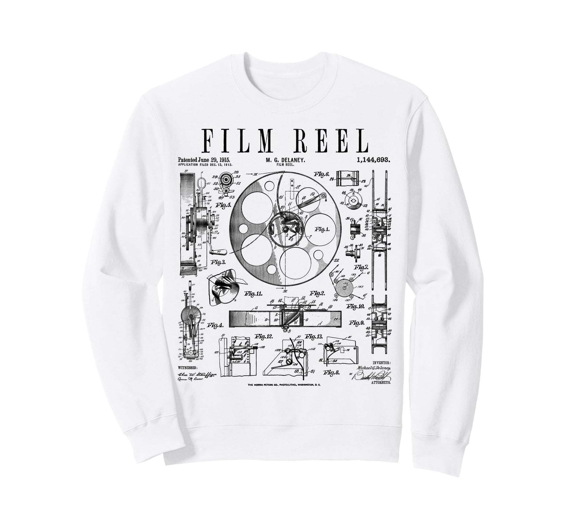 Cinematography Movie Film Reel Sweatshirt - Casual Everyday Wear Men Women - T-Shirt, Sweatshirt, Hoodie