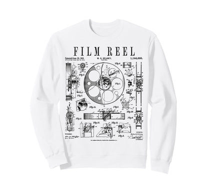 Cinematography Movie Film Reel Sweatshirt - Casual Everyday Wear Men Women - T-Shirt, Sweatshirt, Hoodie