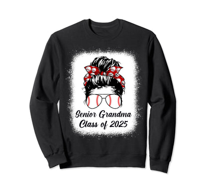Class 2025 Baseball Grandma Sweatshirt - Custom Art Print for Adults - T-Shirt, Sweatshirt, Hoodie