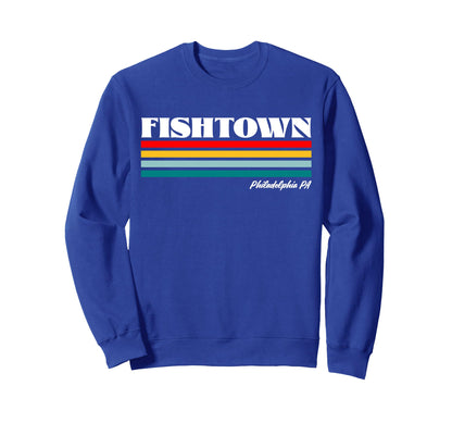 Fishtown Philadelphia Pa Rainbow Sweatshirt - Custom Art Print for Adults - T-Shirt, Sweatshirt, Hoodie