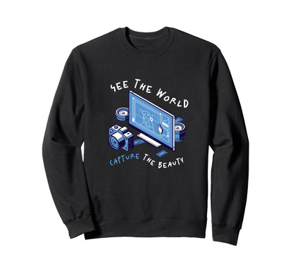 Photography Camera Snap Photo Cameras Sweatshirt - Minimalist Print Unisex - T-Shirt, Sweatshirt, Hoodie
