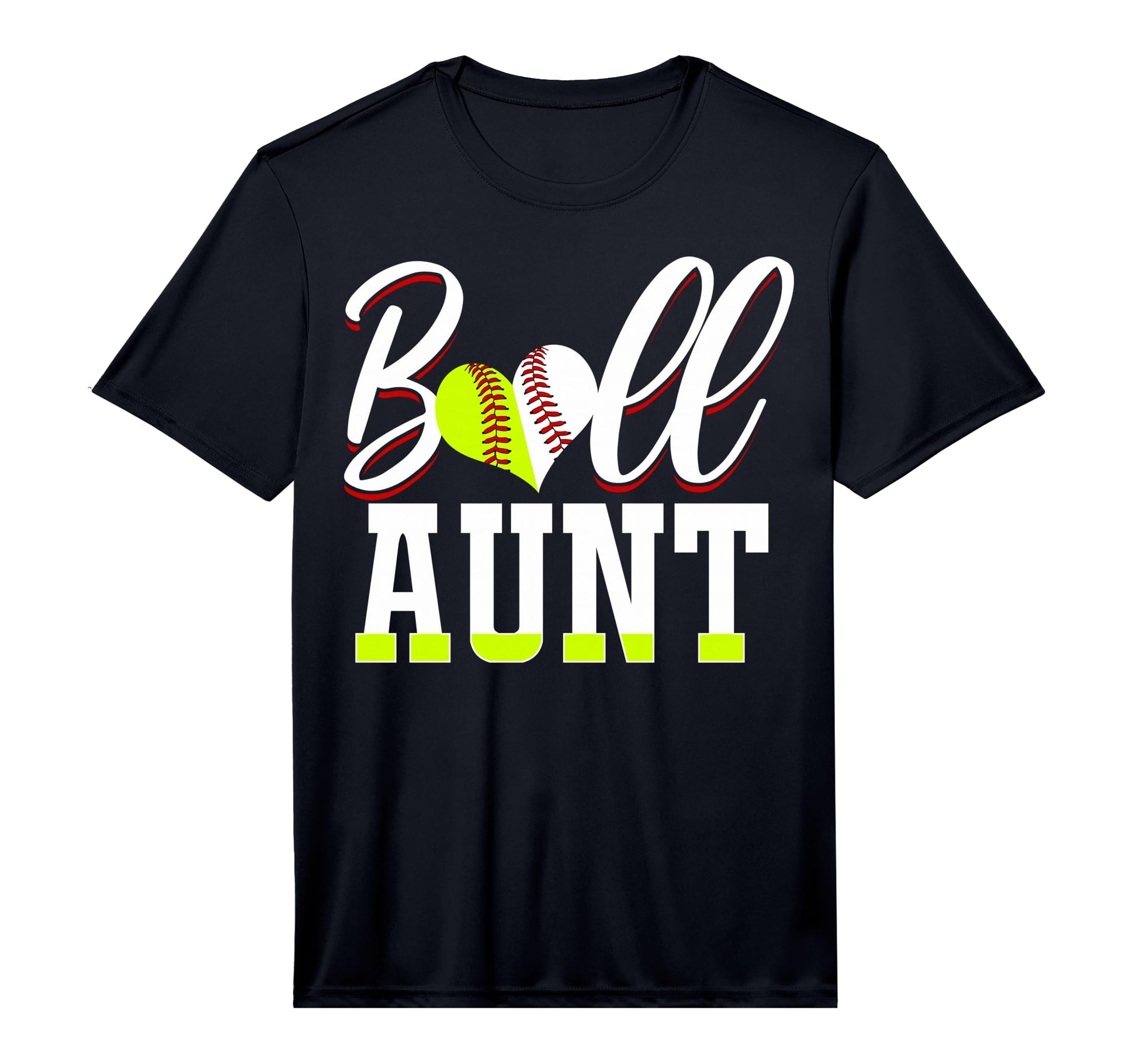 Baseball Aunt Ball Auntie Softball Aunt T-Shirt - Unique Graphic Unisex - T-Shirt, Sweatshirt, Hoodie