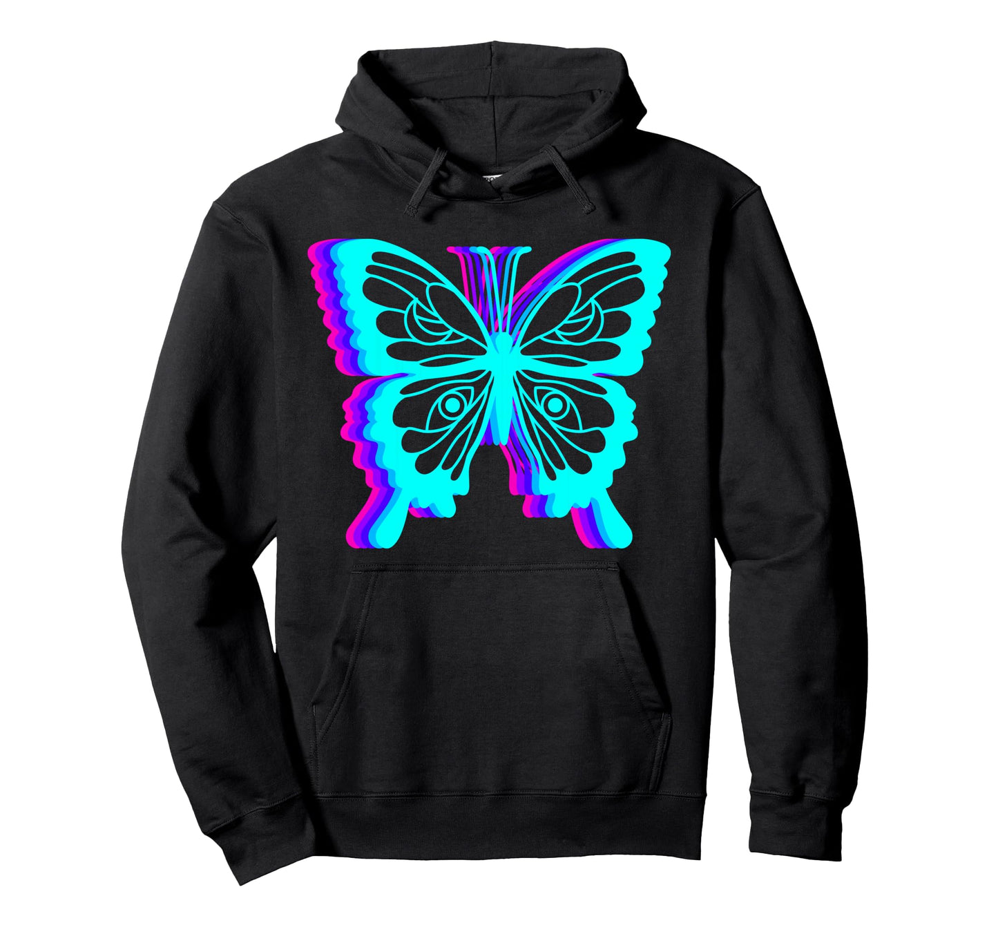 Butterfly Insect Vaporwave Hoodie - Aesthetic Graphic for Adults - T-Shirt, Sweatshirt, Hoodie