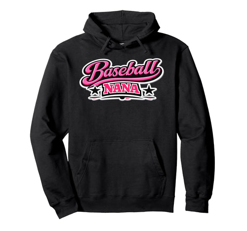Baseball Nana Game Day Script Hoodie - Custom Art Print Unisex - T-Shirt, Sweatshirt, Hoodie