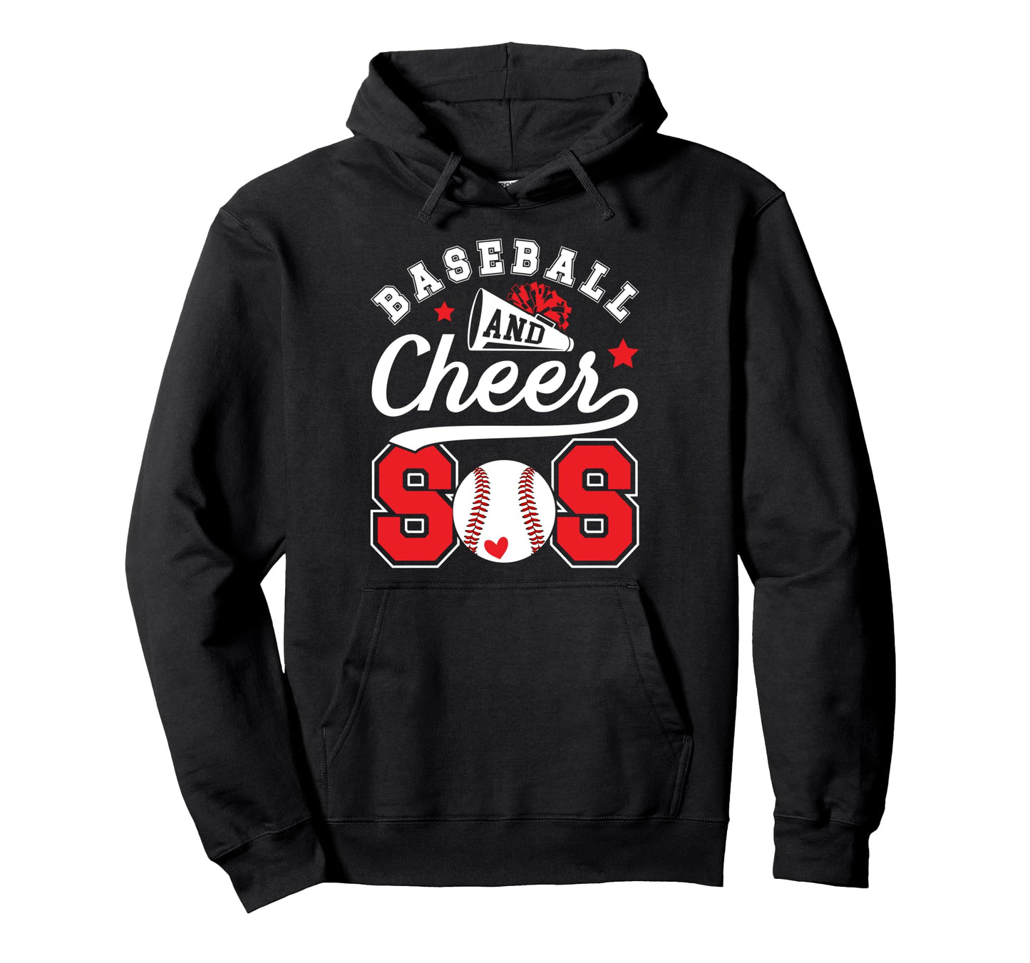 Baseball And Cheer Sis Baseball Hoodie - Graphic Print Men Women - T-Shirt, Sweatshirt, Hoodie