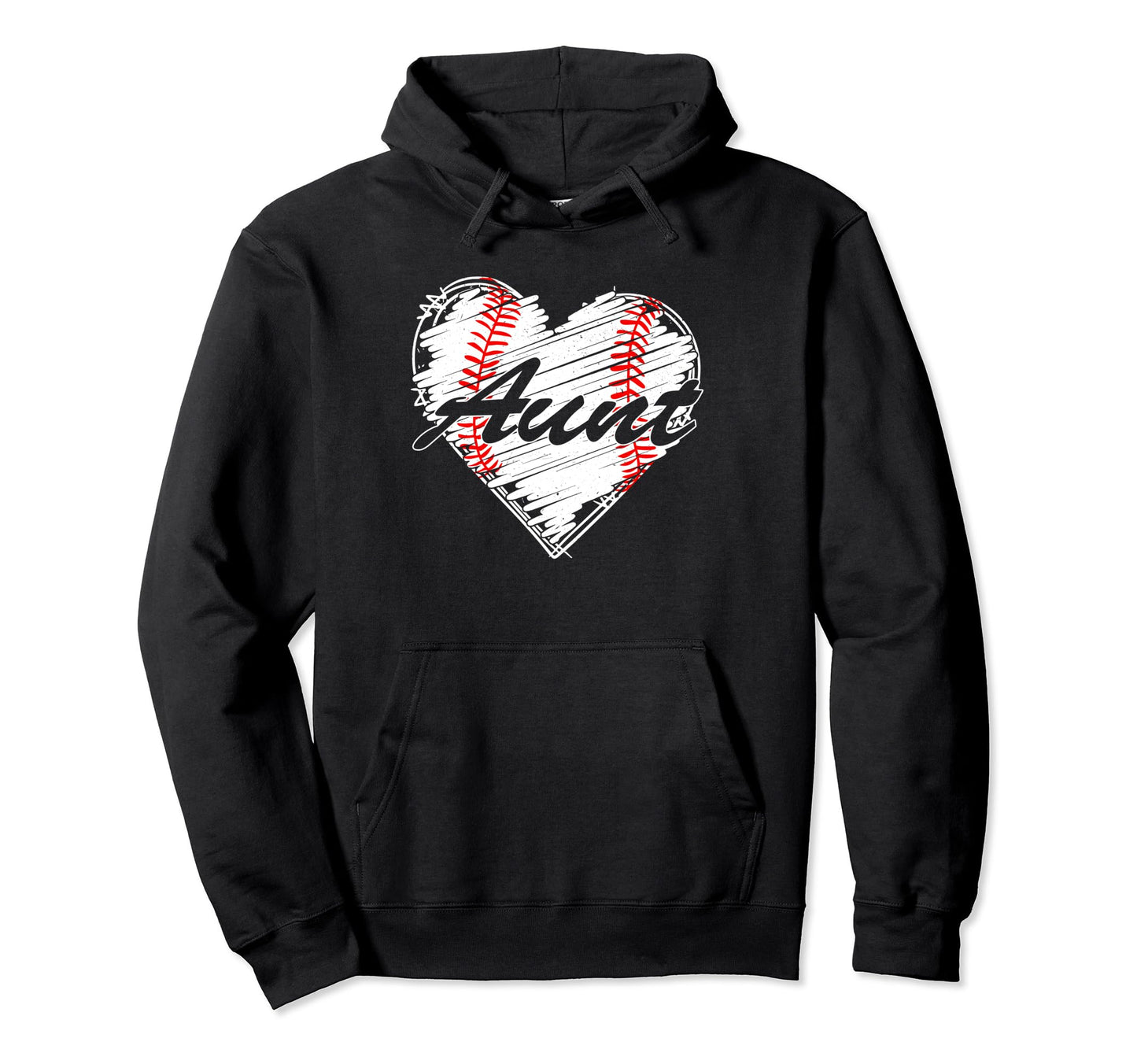 Baseball Aunt Heart Mothers Day Funny Hoodie - Trendy Graphic Men Women - T-Shirt, Sweatshirt, Hoodie