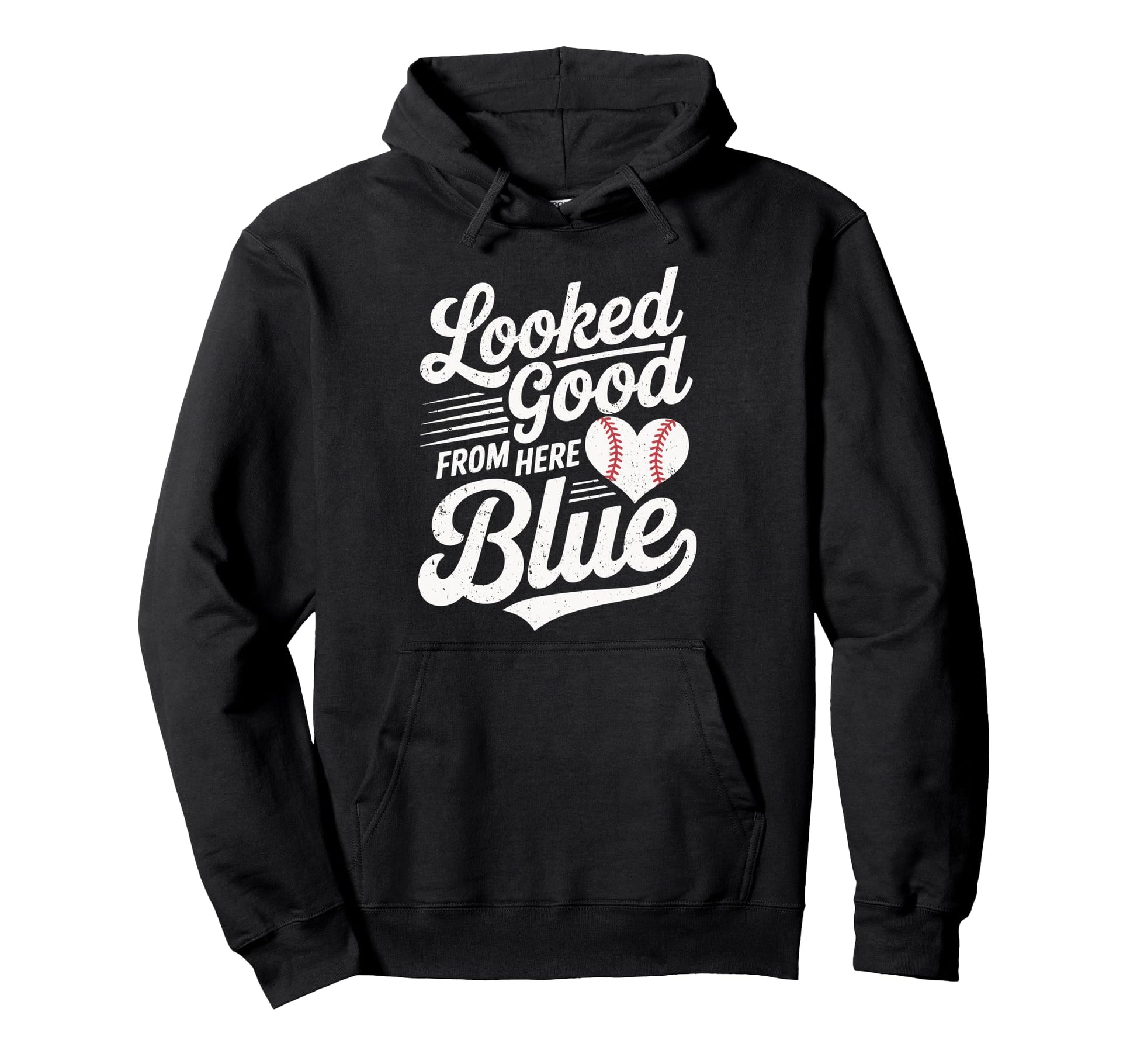 Funny Baseball Mom Looked Good From Here Hoodie - Trendy Graphic Men Women - T-Shirt, Sweatshirt, Hoodie